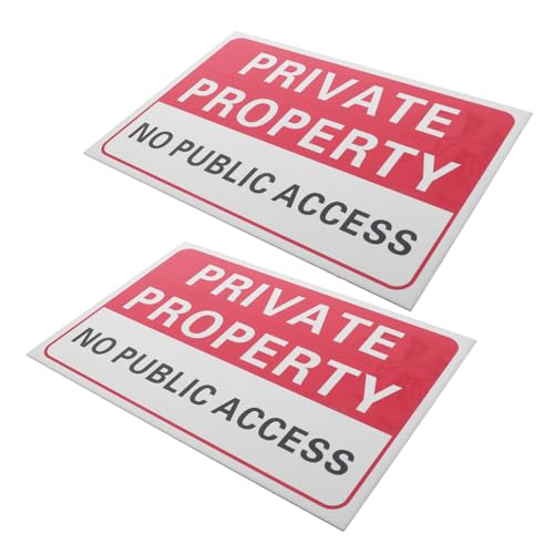 SOLUSTRE 2 Stück Schild „Betreten Verboten“ Selbstklebender Warnaufkleber Schild „Unbefugter Zugriff“ Warnschild Für Zuhause Schilder Zur Grundstücksbegrenzung Warnschilder Für von SOLUSTRE