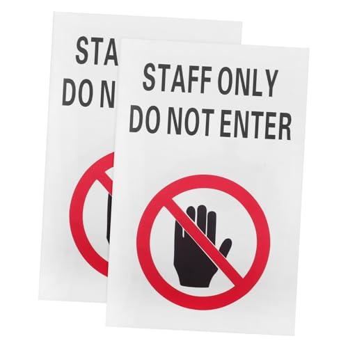 SOLUSTRE 2 Stück Schild „Zutritt Verboten“ Schild „Kontrollierter Bereich“ Warnschild Selbstklebender Warnaufkleber von SOLUSTRE