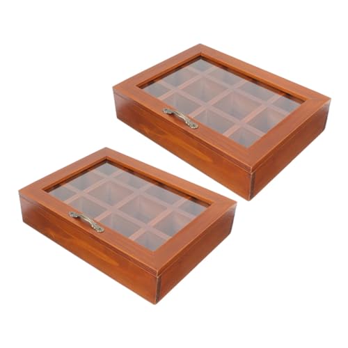 SOLUSTRE 2 Stück Schmuck Organizer mit Klarsichtdeckel Vintage Schmuckbox mit Fächern für Ohrringe Armbänder und Kleine Accessoires SOLUSTRE 2 Stück Schmuck Organizer mit Klarsichtdeckel Vintage Schmuckbox mit Fächern für Ohrringe Armbänder und Kleine Accessoires von SOLUSTRE