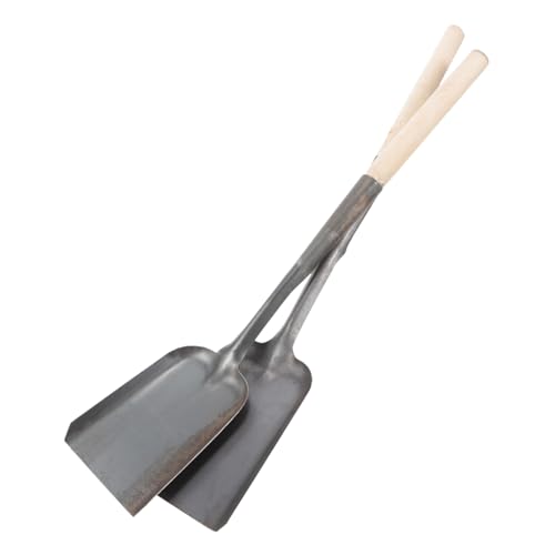 SOLUSTRE 2 Stück Schwere Stabile und Ascheschaufel aus Kleine Gartenschaufel mit Langem Griff für Kamin und Ofenreinigung Praktische Leichte Schaufel für Haus und Garten von SOLUSTRE