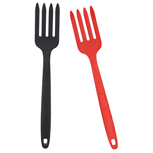 SOLUSTRE 2stücke Essgabel Aus Lebensmittelqualitätssilikon Haushalts-essgabel Praktische Gabel Tragbare Salatgabel Küchenzubehör Wiederverwendbare Essgabel Küchen-essgabel Verschleißfeste g von SOLUSTRE
