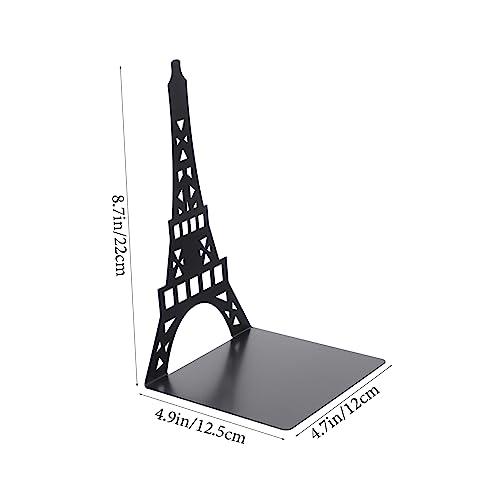 SOLUSTRE 2 Stück Teiliges Buchstützen im Eiffelturm Design Dekorativer und Stabiler Desktop Book Holder für Bücher Magazine und Ordner Geeignet für Büro Wohnzimmer und Bibliothek von SOLUSTRE
