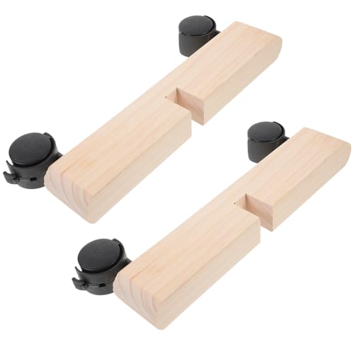 SOLUSTRE 2 Stück Teiliges Holz sockel für Raumteiler mit Verdickte Stabile Paravent füße für Einfache Fixierung und Flexible Mobilität Kompakte Kratzfeste Oberfläche für Büro und Zuhause von SOLUSTRE