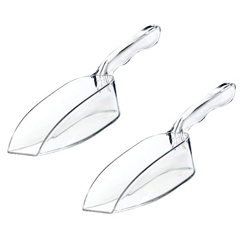 SOLUSTRE 2 Stück Teiliges Mehrzweck Schaufeln aus Transparentem Kunststoff Dicke Lebensmittelschaufeln für Mehl Eiswürfel und Nüsse Langlebig Kratzfest Leicht zu Reinigen und Praktisch für von SOLUSTRE