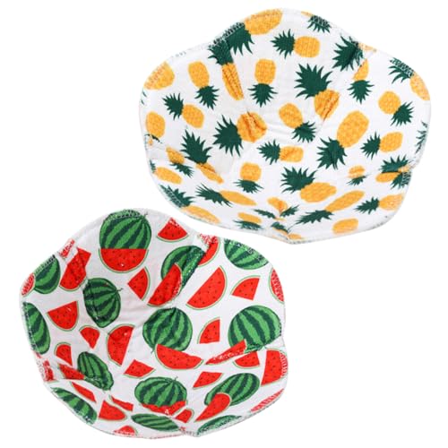 SOLUSTRE 2 Stück Teiliges Mikrowellen schüsselhalter Hitzebeständig und Rutschfest Baumwoll material mit Dekorativem Ananas Wassermelonen muster Isolierend und Schützt vor Verbrennungen von SOLUSTRE