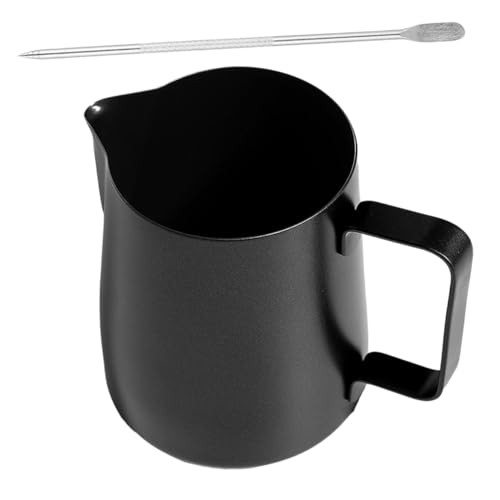 SOLUSTRE 2 Stück Teiliges Milchaufschäumer Lebensmittelechtem Edelstahl Mit Latte Art Pen Rostfrei Robust und Leicht zu Reinigen für Cappuccino und Espresso Zubereitung von SOLUSTRE