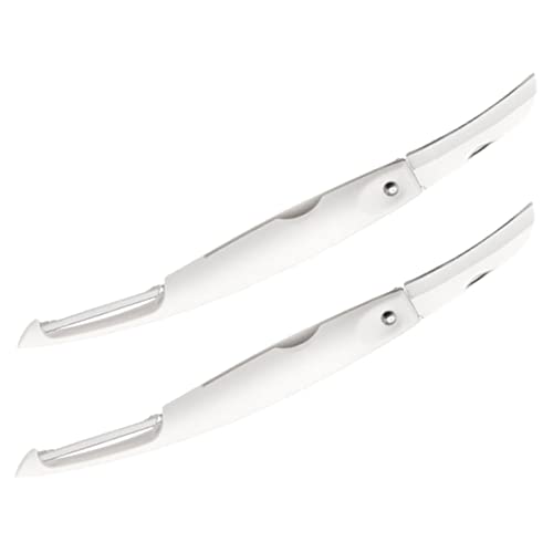 SOLUSTRE 2 Stück Teiliges Multifunktionales Gemüseschälerset mit Ergonomischem Griff Verschleißfest und Portabel zum Schälen von Karotten Kartoffeln und Obst für Haushalt und Küche von SOLUSTRE
