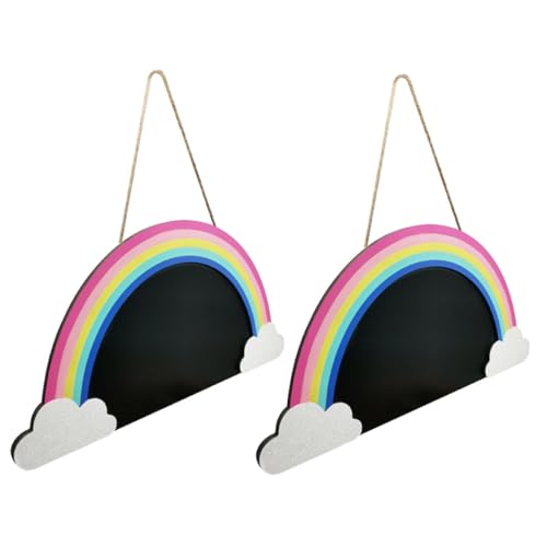 SOLUSTRE 2 Stück Teiliges Regenbogen holzschild Türschild für Zuhause Kreative DIY Hängende Kleine Tafel Dekoratives Message Board für Innenbereich und Ladendeko SOLUSTRE 2 Stück Teiliges Regenbogen holzschild Türschild für Zuhause Kreative DIY Hängende Kleine Tafel Dekoratives Message Board für Innenbereich und Ladendeko von SOLUSTRE