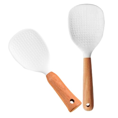 SOLUSTRE 2 Stück Teiliges Reislöffel Hitzebeständigem Silikon und Holz mit Antihaftbeschichteter Oberfläche Rutschfestem Griff und Stehendem Design Vielseitig für Haushalt und Küche SOLUSTRE 2 Stück Teiliges Reislöffel Hitzebeständigem Silikon und Holz mit Antihaftbeschichteter Oberfläche Rutschfestem Griff und Stehendem Design Vielseitig für Haushalt und Küche von SOLUSTRE