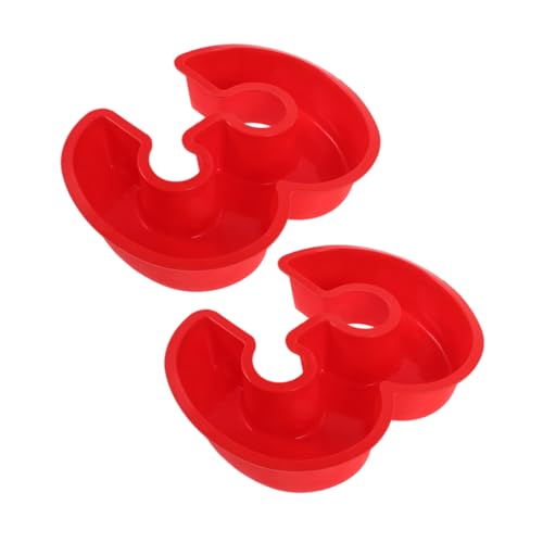 SOLUSTRE 2 Stück Teiliges Silikon Backform Zahl Flexible Antihaftbeschichtete Kuchenform aus Langlebigem Silikon für Geburtstag und Hochzeit Vielseitig Einsetzbar für Backofen Mikrowelle von SOLUSTRE