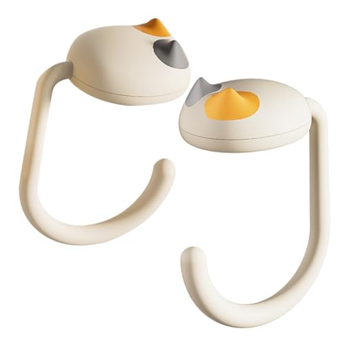 SOLUSTRE 2 Stück Tischhaken für Taschen mit Starkem Kleber Selbstklebender Schreibtischhaken ohne Bohren Tragbarer Handtaschenhalter für Büro Schule Modern Minimalistisches Design Einfache von SOLUSTRE