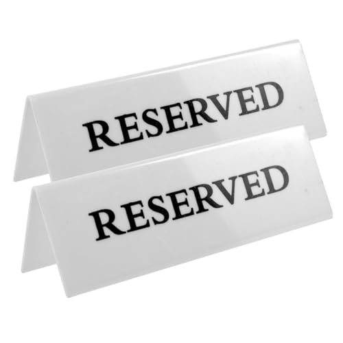 SOLUSTRE 2 Stück Tischkärtchen V förmiges Reserviert Schild Dekoratives Multifunktionales Tischaufsteller für Restaurant Buffet und Esstisch SOLUSTRE 2 Stück Tischkärtchen V förmiges Reserviert Schild Dekoratives Multifunktionales Tischaufsteller für Restaurant Buffet und Esstisch von SOLUSTRE