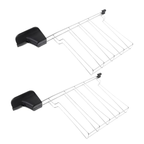 SOLUSTRE 2 Stück Toaster Warming Rack Brotständer und Sandwichhalter für Gleichmäßiges Erwärmen von Toast und Sandwiches Kompatibel mit Meisten Toaster Modellen von SOLUSTRE