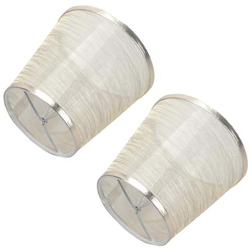 SOLUSTRE 2 Stück Transparente Lampenschirme aus Legierung und Verbundgarn Design Vielseitig für Tischlampe Wand Stehleuchte Langlebig und Elegant für Wohn Hoteldekoration von SOLUSTRE