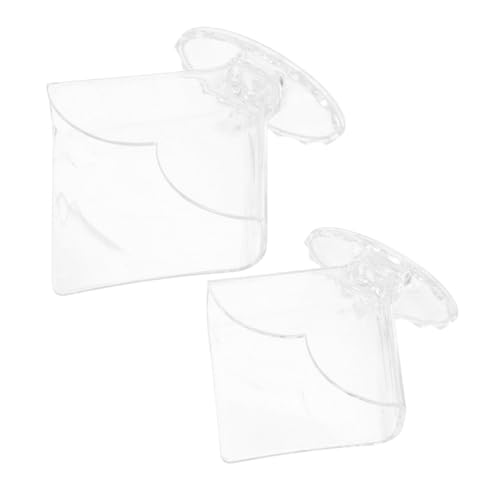 SOLUSTRE 2 Stück Transparenter Serviettenhalter Quadratisch Platzsparend Multifunktional für Esstisch Schreibtisch Gewebeorganizer Geeignet für Zuhause Büro von SOLUSTRE