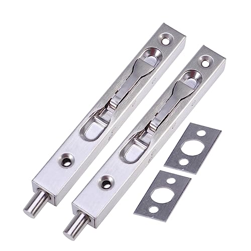 SOLUSTRE 2stücke Türriegel Aus Mit Riegelversicherung Und Türschnalle Türschloss-Accessoire Für Sicherheitstüren Und Feuerschutztüren Zubehör Für Stabile Verbindung Und Einfache von SOLUSTRE