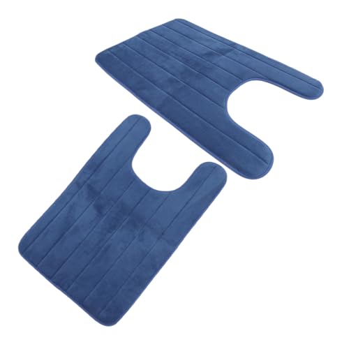 SOLUSTRE 2 Stück U-förmige Badezimmermatte mit Rutschfester Oberfläche Schnell Trocknend Hochsaugfähig Waschbarer Toiletten-Contour-Teppich für Boden Dusche Wanne und Wc SOLUSTRE 2 Stück U-förmige Badezimmermatte mit Rutschfester Oberfläche Schnell Trocknend Hochsaugfähig Waschbarer Toiletten-Contour-Teppich für Boden Dusche Wanne und Wc von SOLUSTRE