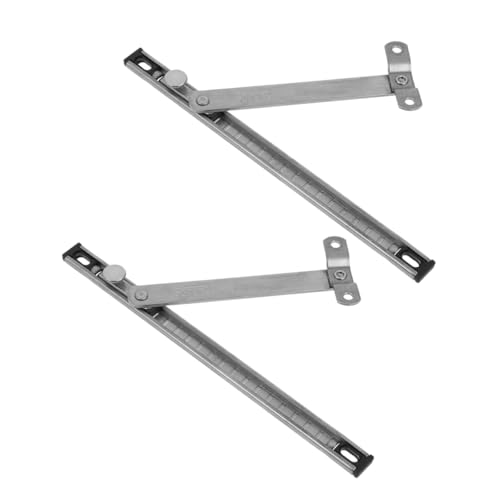 SOLUSTRE 2 Stück Verstellbarer Fensterbegrenzer Teilig Edelstahl Teleskop Fensterhalter für Kipp und Schiebefenster Sicherheitsfensterstopper zur Öffnungsbegrenzung Kinderschutz und von SOLUSTRE
