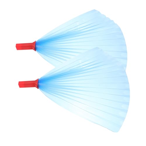 SOLUSTRE 2 Stück Vintage Handventilatoren Tragbare Kunststoff Fächer für Sommer Leichtgewichtige Handfächer für Dekoration und Unterhaltung von SOLUSTRE
