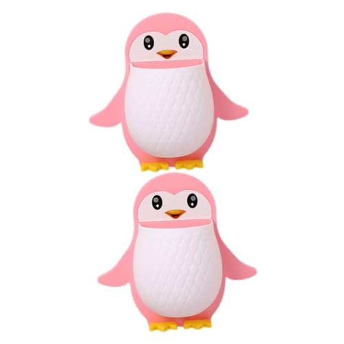SOLUSTRE 2 Stück Wandhalter Pinguin form Fernbedienungshalter Stifthalter Wandaufbewahrungsbox Kunststoff Organizer für Bad Küche Wohnzimmer Büro von SOLUSTRE