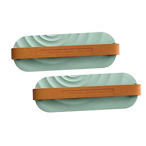 SOLUSTRE 2 Stück Wandmontierter Schuhhalter Grüner Schuhregal mit Wellenmuster für Badezimmer Wasserdurchlässiger Hausschuhständer zur Platzsparenden Aufbewahrung SOLUSTRE 2 Stück Wandmontierter Schuhhalter Grüner Schuhregal mit Wellenmuster für Badezimmer Wasserdurchlässiger Hausschuhständer zur Platzsparenden Aufbewahrung von SOLUSTRE