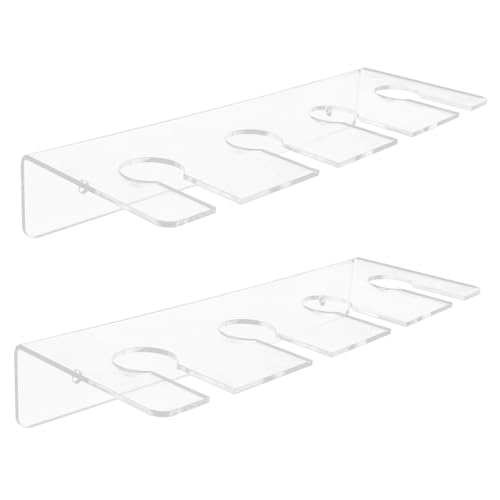 SOLUSTRE 2 Stück Weinglasregal Weinglas Unterschrankregal Weinglas Und Flaschenhalter Weinglashalter Weinglasständer Weinglas Wandregal Glasregal Für Bar Transparentes Acryl von SOLUSTRE