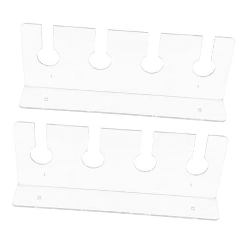 SOLUSTRE 2 Stück Weinglasregal Weinglashalter Unter Dem Brillenregal Weinglasanzeige Tassenregal Unter Dem Schrank Weinglashalter Unter Schrank Weinglas-Organizer Transparent Acryl von SOLUSTRE