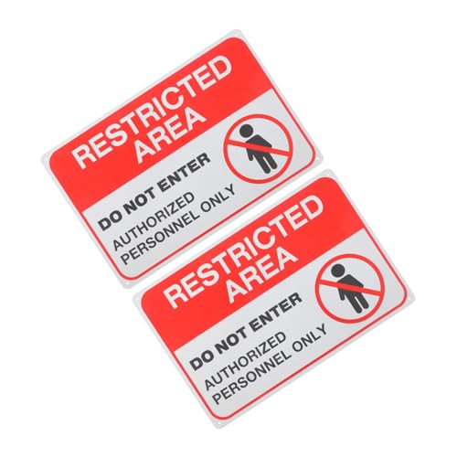 SOLUSTRE 2 Stück Wetterfestes Metall warnschild Do Not Enter Klare Abgrenzung Robust Einfache Montage für Innen und Außen Hinweis Eingeschränkten Bereich Autorisiertes Personal Erlaubt von SOLUSTRE