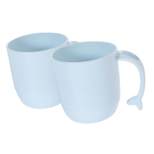 SOLUSTRE 2 Stück Zahnputzbecher aus Robustem Kunststoff Abgerundete Mundspülbecher mit Glatter Oberfläche Niedliches Delfin Design Bpa frei Praktisch für Badezimmer und SOLUSTRE 2 Stück Zahnputzbecher aus Robustem Kunststoff Abgerundete Mundspülbecher mit Glatter Oberfläche Niedliches Delfin Design Bpa frei Praktisch für Badezimmer und von SOLUSTRE
