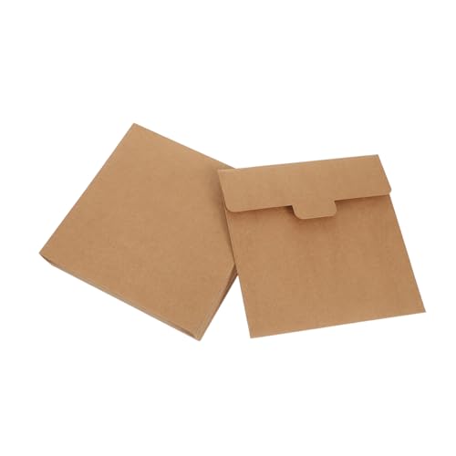 SOLUSTRE 20 Stück Kuhkarton Papiertüten Umschläge Für Karten Kraftumschläge Für Scrapbooking Quadratische Versandumschläge Quadratische Umschläge Für Schmuck Hochzeitsumschläge von SOLUSTRE