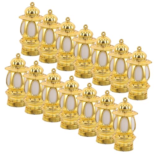 SOLUSTRE 20 Stück Miniaturlaternen für Weihnachtsdeko Handgefertigte Goldene Hängeleuchten für Puppenhaus Camping Tischmitte und Festliche Anlässe von SOLUSTRE