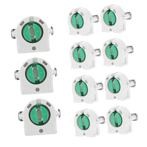 SOLUSTRE 20 Stück Teiliges Fluoreszierende Röhrenlampenfassung Robuste Lichtsockel mit Hoher Härte Einfache Werkzeuglose Montage Vielseitig Einsetzbar für Küche Schlafzimmer Geschäft und von SOLUSTRE