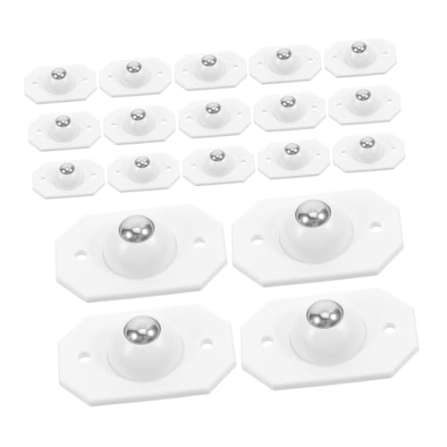SOLUSTRE 20 Stück Teiliges Selbstklebende Mini Lenkrollen mit Drehung für Möbel und Aufbewahrungsboxen Kompakte für Einfache Bewegung Holz Fliesen und Teppich Flexibel und Bodenschonend von SOLUSTRE