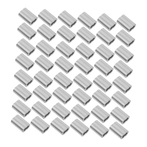 SOLUSTRE 200 Stück Aluminium Crimpschlaufe Drahtseil Endkappe Kabelverbinder Doppelhülsen Wetterbeständig Korrosionsfest für Kabel und Stahlseil Anwendungen SOLUSTRE 200 Stück Aluminium Crimpschlaufe Drahtseil Endkappe Kabelverbinder Doppelhülsen Wetterbeständig Korrosionsfest für Kabel und Stahlseil Anwendungen von SOLUSTRE