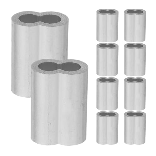 SOLUSTRE 200 Stück Aluminium-Crimpschlaufenhülsen – Kabel-Crimphülsen, Drahtseilhülsen für Drahtseil- und Kabelleitungsenden mit 3/16 Durchmesser SOLUSTRE 200 Stück Aluminium-Crimpschlaufenhülsen – Kabel-Crimphülsen, Drahtseilhülsen für Drahtseil- und Kabelleitungsenden mit 3/16 Durchmesser von SOLUSTRE