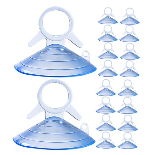 SOLUSTRE 200 Stück Klare Gummi-saugnäpfe mit Schlaufen Auto Fenster Sonnenschutz Saugnapf Halter Wiederverwendbare Mini Sauger für Glas Windschutzscheibe Badezimmer Küche Spiegel von SOLUSTRE