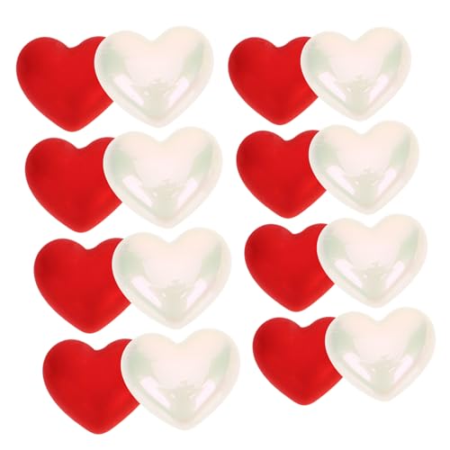 SOLUSTRE 20Stücke Herzform Perlen für Vase Dekoration DIY Füllmaterial für Valentinstag Langlebige Kunststoffperlen für Kreative Bastelprojekte und Heimdeko von SOLUSTRE