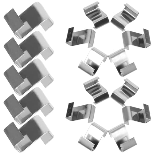 SOLUSTRE 25 Stück Gewächshaus-Glasklemmen Überlappende Befestigungsklemmen Für Fenster Langlebige Glasrahmen-Befestigungsklemme Für Den Austausch Von Gewächshausglas-Befestigungen von SOLUSTRE