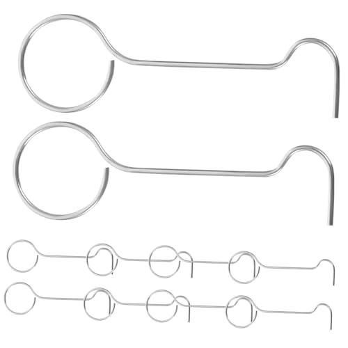 SOLUSTRE 25 Stück Teiliges Edelstahl Bodenablauf Hebehaken Rostfreie Duschablauf Entferner Haken mit Ringdesign Langlebiges Werkzeug für Bad und Küche Einfache Reinigung von Abflussgittern von SOLUSTRE