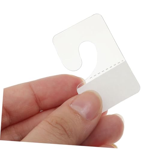 SOLUSTRE 250 Stück Klare PVC Selbstklebende Aufhängetabs Starke Haken Für Einzelhandel Display Vielseitige Aufhängeetiketten Zur Heimorganisation Rückstandsfrei Entfernbares Klebehaken von SOLUSTRE