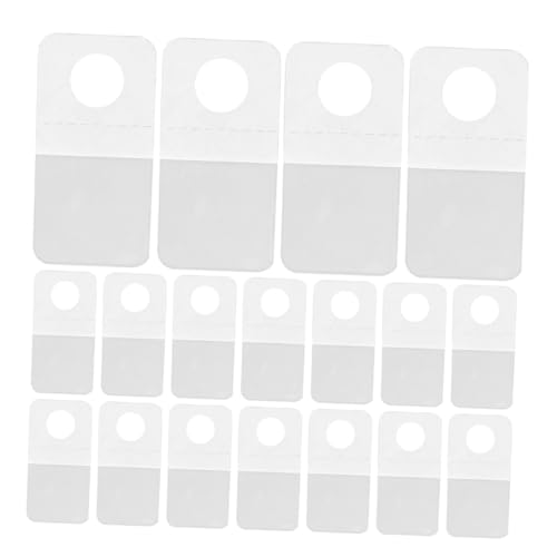 SOLUSTRE 250 Stück Selbstklebende Transparente Aufhängetabs PVC Haken mit Flugzeuglochdesign für Büro Zuhause und Einzelhandelsdisplay Robust und Vielseitig von SOLUSTRE