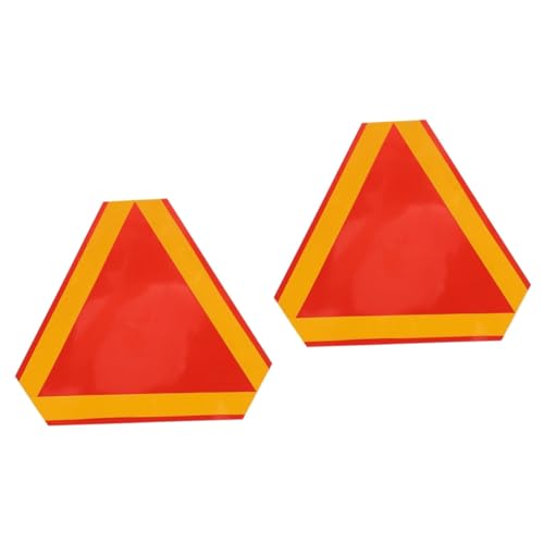 SOLUSTRE 2St Dreieckiger reflektierender Plattenaufkleber Schild für langsam fahrendes Fahrzeug reflektierende dreiecke für auto Reflektierendes Warndreieck Traktorzubehör Warnschild Papier SOLUSTRE 2St Dreieckiger reflektierender Plattenaufkleber Schild für langsam fahrendes Fahrzeug reflektierende dreiecke für auto Reflektierendes Warndreieck Traktorzubehör Warnschild Papier von SOLUSTRE