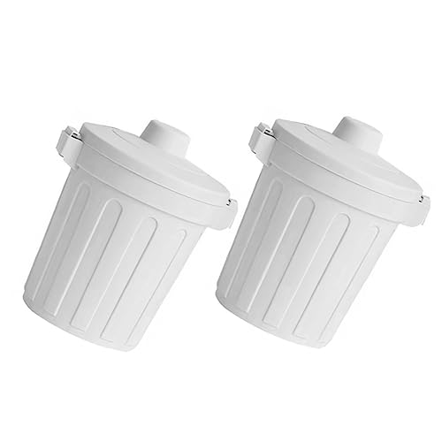 SOLUSTRE 2Stücke Multifunktionale Mini Mülleimer mit Deckel für Schreibtisch für Badezimmer Büro und Schlafzimmer Platzsparende Abfallbehälter für Zuhause und Unterwegs von SOLUSTRE