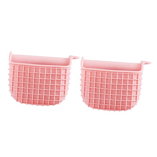 SOLUSTRE 2 Stück Hitzebeständige Silikonhandschuhe Für Mikrowelle Und Ofen Verbrühungsschutz rutschfest Hellrosa von SOLUSTRE