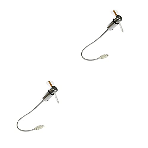 SOLUSTRE 2stücke USB Mit Programmierbarer Nachricht Tragbarer Mini Tischventilator Für Pc Laptop Und Büro Flexibles Design Silberfarben Für Persönliche Botschaften SOLUSTRE 2stücke USB Mit Programmierbarer Nachricht Tragbarer Mini Tischventilator Für Pc Laptop Und Büro Flexibles Design Silberfarben Für Persönliche Botschaften von SOLUSTRE