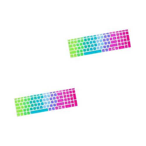 SOLUSTRE 2st Tastaturfolie Für Laptops Laptop-Tastatur-Dekoration Tastaturabdeckung Mit Farbverlauf Desktop-Tastatur Tastaturabdeckung Für Den Tisch Kieselgel Schreibtisch Rechner von SOLUSTRE