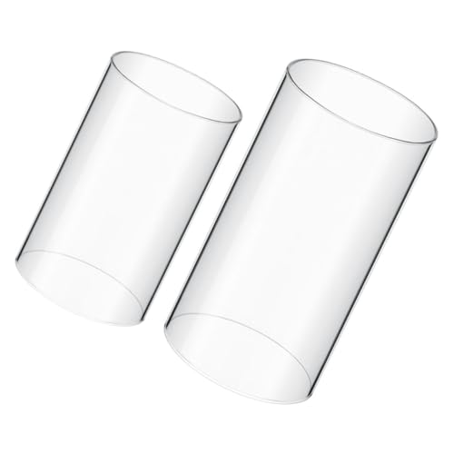 SOLUSTRE 2stücke Zylinder Kerzenglas Aus Klarem Glas Winddichter Kerzenschirm Dekorative Kerzenhülle Für Tischlampenschirme Langlebiges Kerzenzubehör SOLUSTRE 2stücke Zylinder Kerzenglas Aus Klarem Glas Winddichter Kerzenschirm Dekorative Kerzenhülle Für Tischlampenschirme Langlebiges Kerzenzubehör von SOLUSTRE
