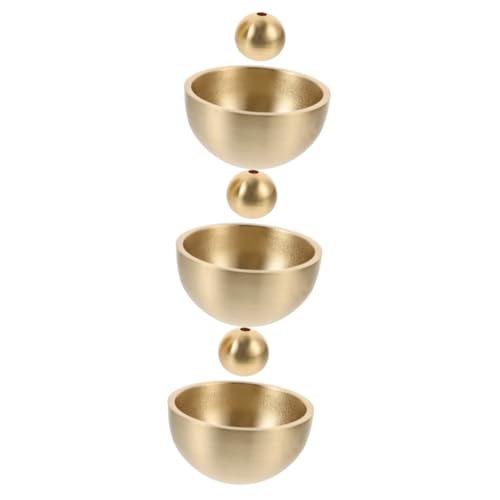 SOLUSTRE 3 Sätze Messingglockenzubehör Öffner Türklingel für Geschäft beim Betreten Klicker Nest alle Door Bell klingeltaster außen Kühlschrank-Glockenbeschläge Glockenwechsel Metall Golden von SOLUSTRE