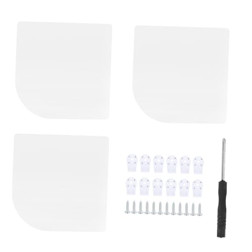SOLUSTRE 3 Stück Eckregal Etiketten Ecke wandmontierte Regale Wandregale für Zuhause Eckwandregal rustikal bücherregal Wandregale für Schlafzimmer Regale Wand hölzern Weiß SOLUSTRE 3 Stück Eckregal Etiketten Ecke wandmontierte Regale Wandregale für Zuhause Eckwandregal rustikal bücherregal Wandregale für Schlafzimmer Regale Wand hölzern Weiß von SOLUSTRE