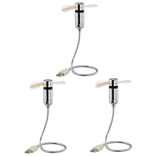 SOLUSTRE 3 Stück Flexibler Lüfter USB-Betriebener Lüfter Flexibler Mini von SOLUSTRE